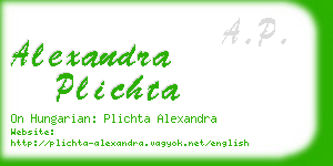 alexandra plichta business card